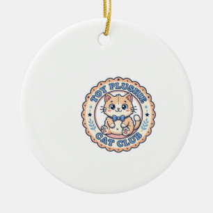 Stoffspielzeug Katze Niedliche Katze T-Shirt-Desig Keramik Ornament