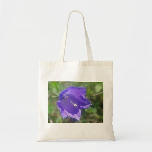 Stofftasche grosse blaue Glockenblumenblüte Tragetasche (Vorne)