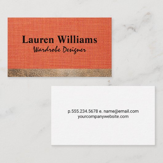 Stofftexturen Visitenkarte (Vorne/Hinten)