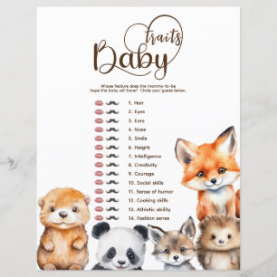 Stofftiere Baby Shower Baby Traits Spiel