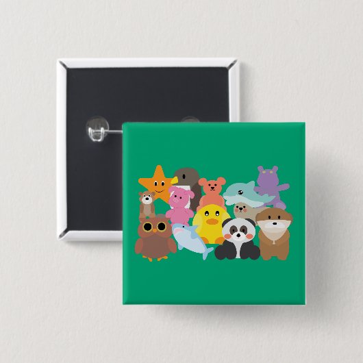 Stofftiere Button (Vorne & Hinten)