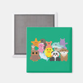 Stofftiere Magnet (Vorderseite/Rückseite)