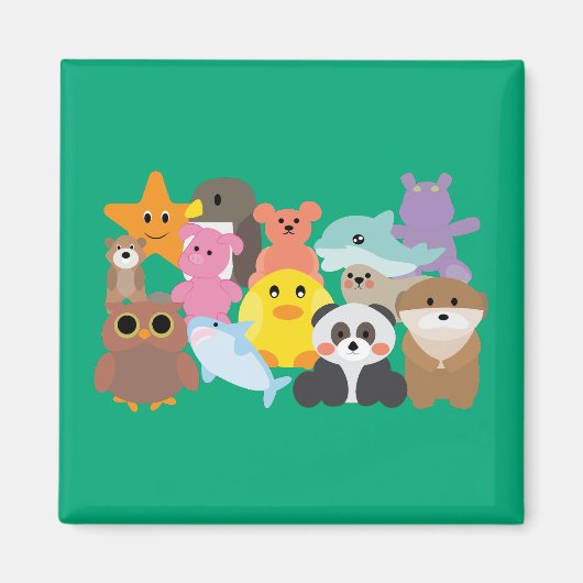 Stofftiere Magnet (Vorne)