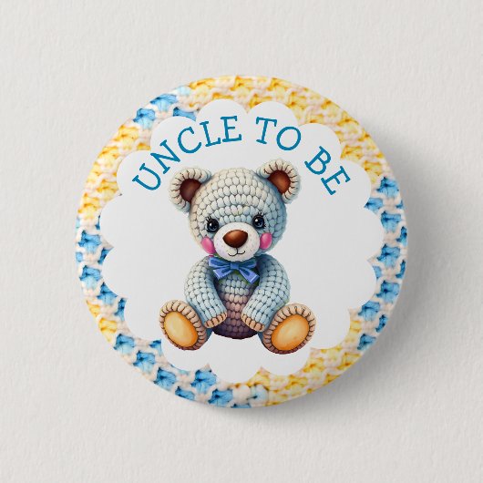 Stofftiere  | Onkel werdende Babyparty Button (Vorderseite)