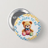 Stofftiere  | Opa wird Großvater Baby-Party Button (Vorne & Hinten)