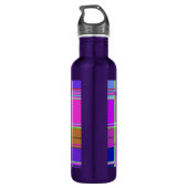 Stofftuchfarben Quadrate Edelstahlflasche (Rückseite)