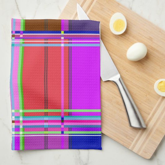 Stofftuchfarben Quadrate Geschirrtuch (Viertel Falte)