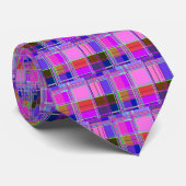 Stofftuchfarben Quadrate Krawatte (Gerollt)