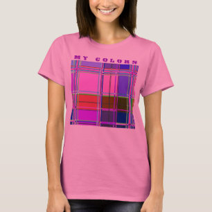 Stofftuchfarben Quadrate T-Shirt