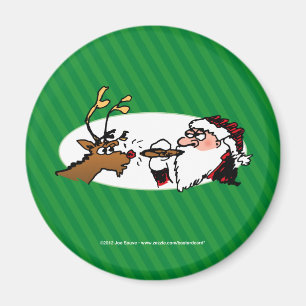 Stogie Santa Funny Cartoon Magnet