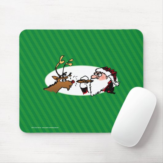 Stogie Santa Funny Cartoon Mousepad (Mit Mouse)