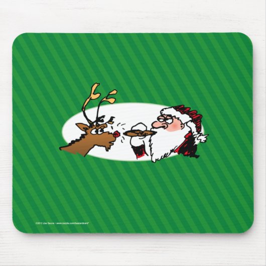 Stogie Santa Funny Cartoon Mousepad (Vorne)