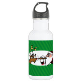 Stogie Santa Funny Cartoon Trinkflasche (Vorderseite)