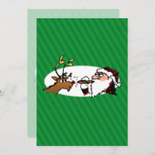 Stogie Smoking Santa Funny Green Strip Weihnachten (Vorne/Hinten)