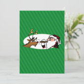 Stogie Smoking Santa Funny Green Strip Weihnachten (Stehend Vorderseite)