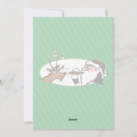Stogie Smoking Santa Funny Green Strip Weihnachten (Rückseite)
