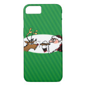 Stogie Smoking Santa Funny Green Strip Weihnachten Case-Mate iPhone Hülle (Rückseite)