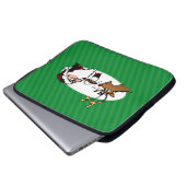 Stogie Smoking Santa Funny Green Strip Weihnachten Laptopschutzhülle (Vorne Knopf)