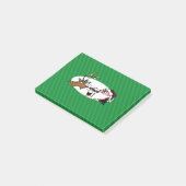 Stogie Smoking Santa Funny Green Strip Weihnachten Post-it Klebezettel (angewinkelt)