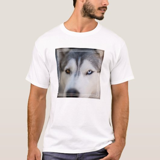 Stoiber Blick auf Alaskan Malamute T-Shirt (Vorderseite)