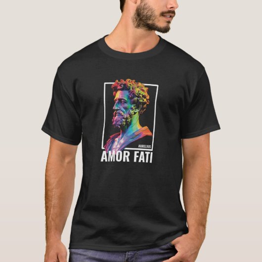 Stoic Amor Fati Fate Quote Stoicism Wisdom Marcus T-Shirt (Vorderseite)