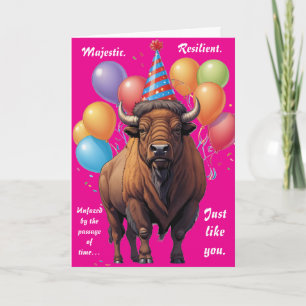 Stoic Bison Birthday Wisdom Karte