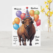 Stoic Bison Birthday Wisdom Karte (Gelbe Blume)