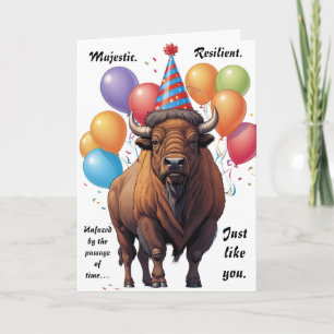 Stoic Bison Birthday Wisdom Karte