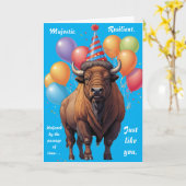 Stoic Bison Birthday Wisdom Karte (Gelbe Blume)