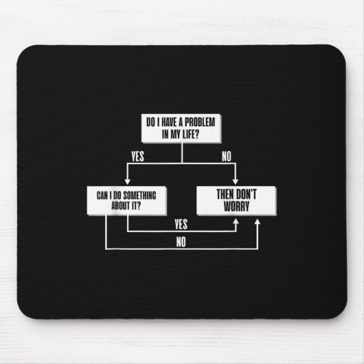 Stoic Flow Chart Philosophie Marcus Aurelius Weish Mousepad (Vorne)
