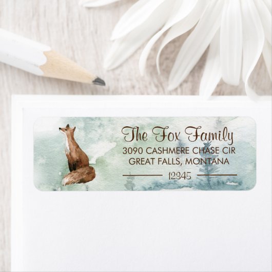 Stoic Fox Rustic Forest Rücksendeadresse (Insitu)