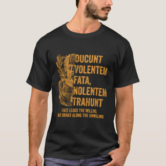 Stoic Gold mit Translation Ducunt Volentem Fata T-Shirt