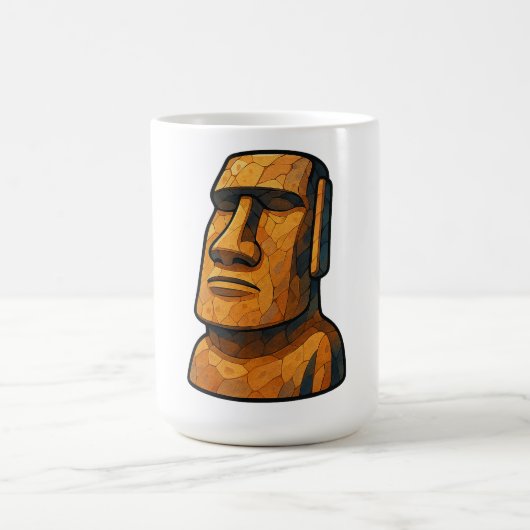 Stoic Moai Ancititude Kaffeetasse (Mittel)
