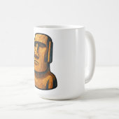 Stoic Moai Ancititude Kaffeetasse (VorderseiteRechts)