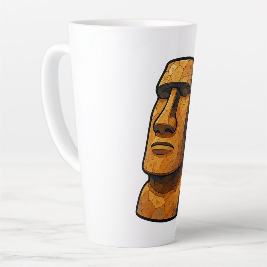 Stoic Moai Ancititude Milchtasse (Linke Ecke)