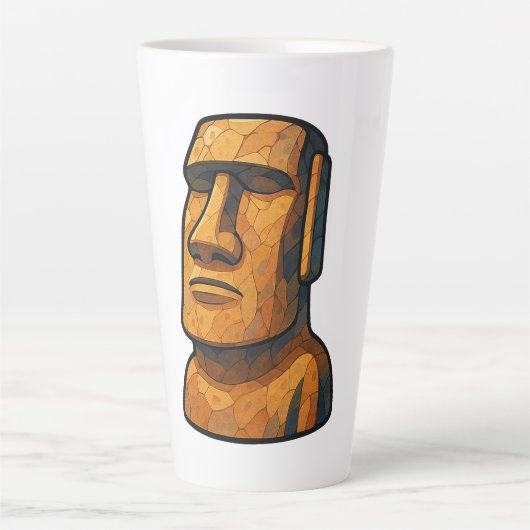 Stoic Moai Ancititude Milchtasse (Vorderseite)