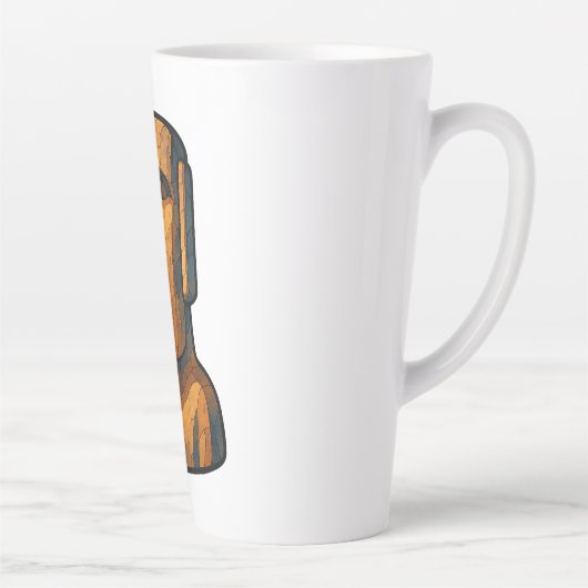 Stoic Moai Ancititude Milchtasse (Rechts)