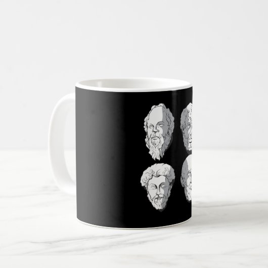 Stoic Philosophen Kaffeetasse (Vorderseite Links)