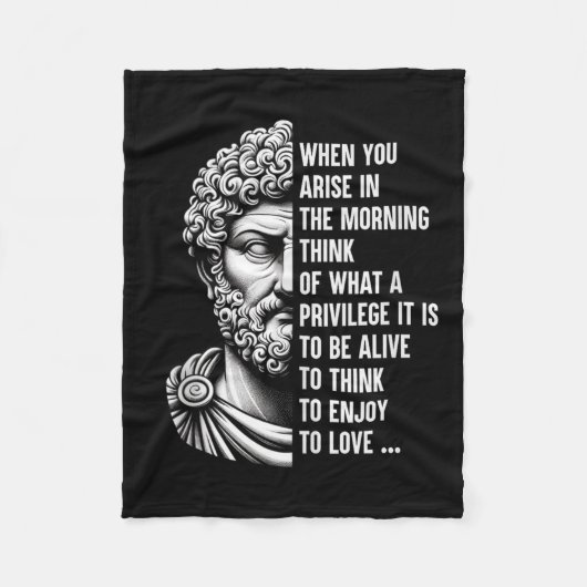 Stoic Philosopher Marcus Aurelius Shirt Motivation Fleecedecke (Vorderseite)