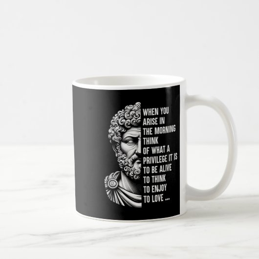 Stoic Philosopher Marcus Aurelius Shirt Motivation Kaffeetasse (Rechts)
