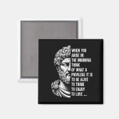 Stoic Philosopher Marcus Aurelius Shirt Motivation Magnet (Vorderseite/Rückseite)