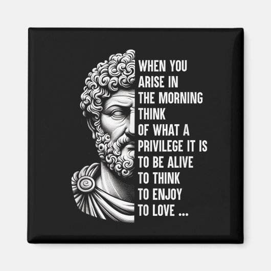Stoic Philosopher Marcus Aurelius Shirt Motivation Magnet (Vorne)
