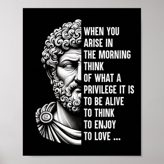 Stoic Philosopher Marcus Aurelius Shirt Motivation Poster (Vorne)