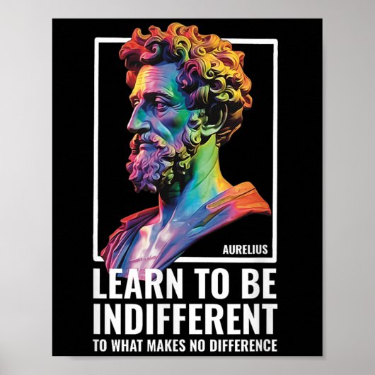 Stoic Philosopher Wisdom Marcus Aurelius Philosoph Poster (Vorne)