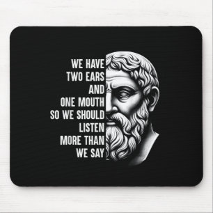 Stoic Philosopher Zeno of Citium Quote Motivationa Mousepad