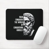 Stoic Philosopher Zeno of Citium Quote Motivationa Mousepad (Mit Mouse)