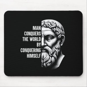 Stoic Philosopher Zeno of Citium Quote Motivationa Mousepad