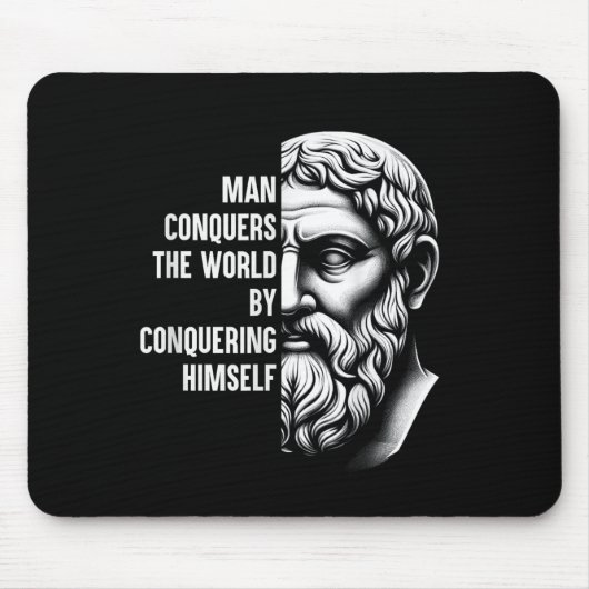 Stoic Philosopher Zeno of Citium Quote Motivationa Mousepad (Vorne)