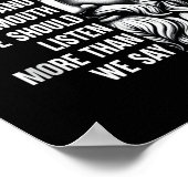 Stoic Philosopher Zeno of Citium Quote Motivationa Poster (Ecke)