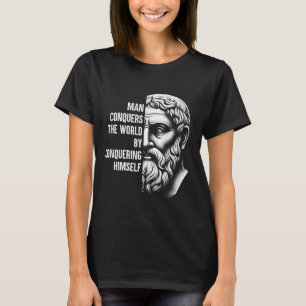 Stoic Philosopher Zeno of Citium Quote Motivationa T-Shirt